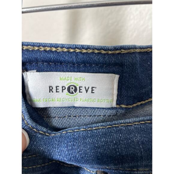 Calvin Klein Cut off Jean Shorts High Rise Stretchy 8 Blue Jorts - Picture 4 of 7